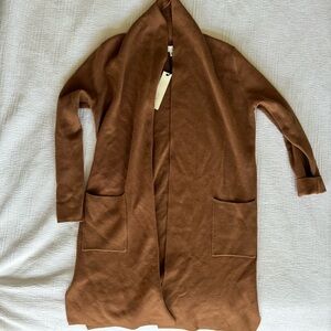 Long brown cardigan in size small by Pinch